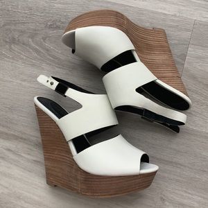 Trouvé White platform wedges